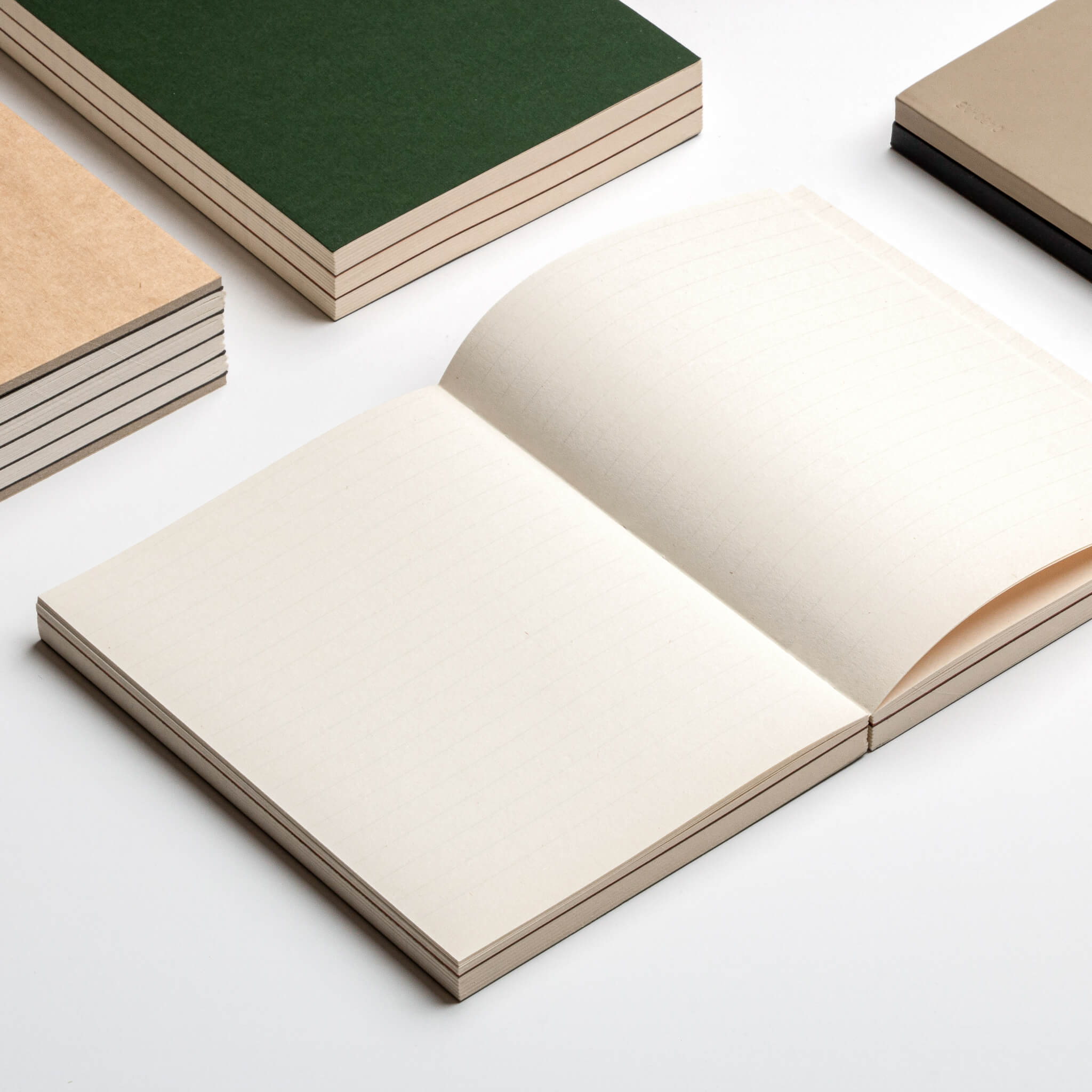 Open basenotes 0144 notebook displaying lined pages and smooth acid-free paper ideal for writing.