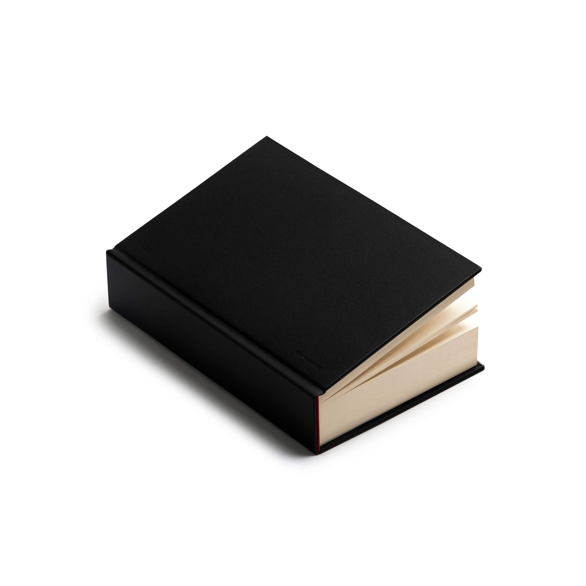 Black basenotes 0256 Notebook with thick paper edges and red spine accent, displayed on a white background