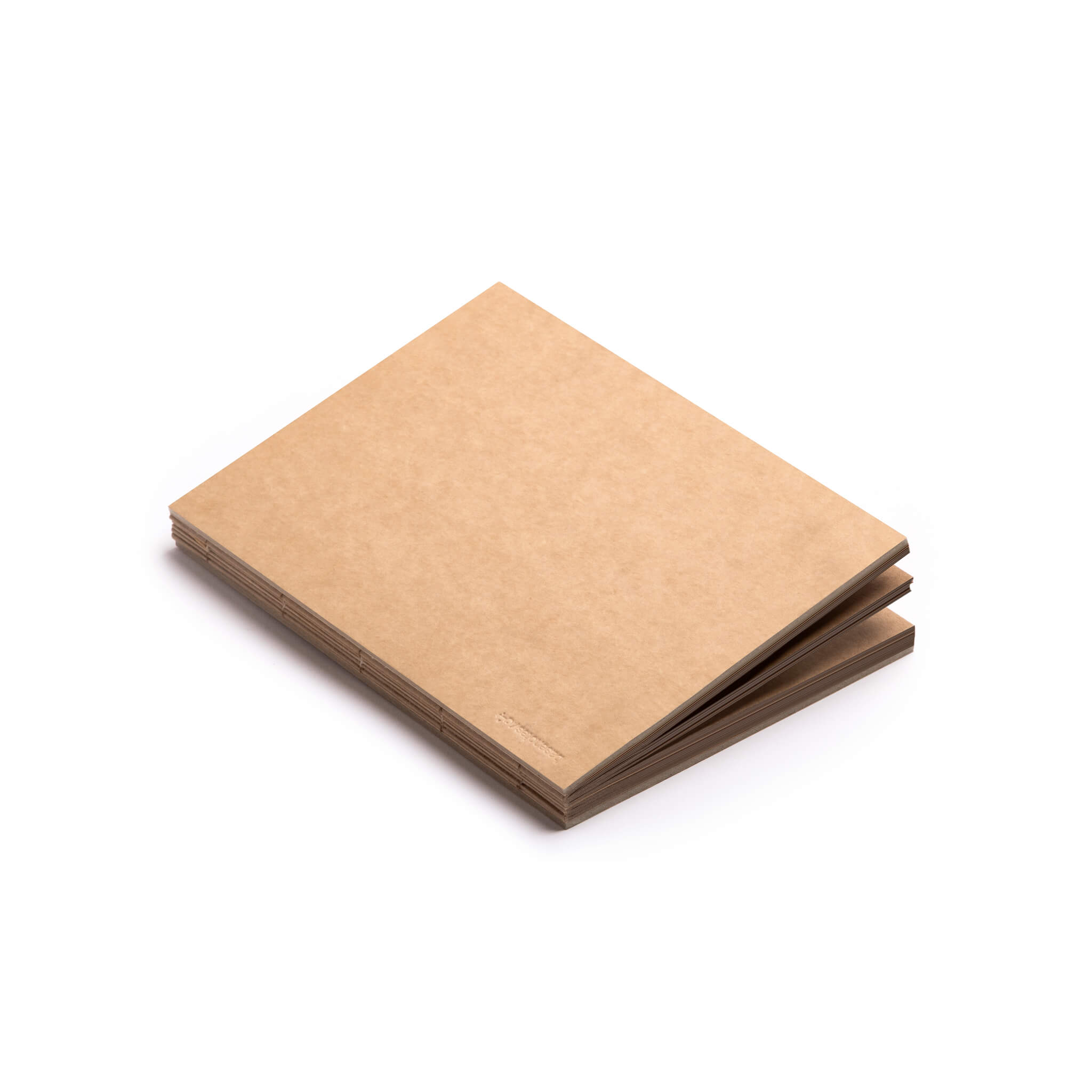 basenotes 1623K Kraft Paper book showing section dividers and exposed stitching along the spine.