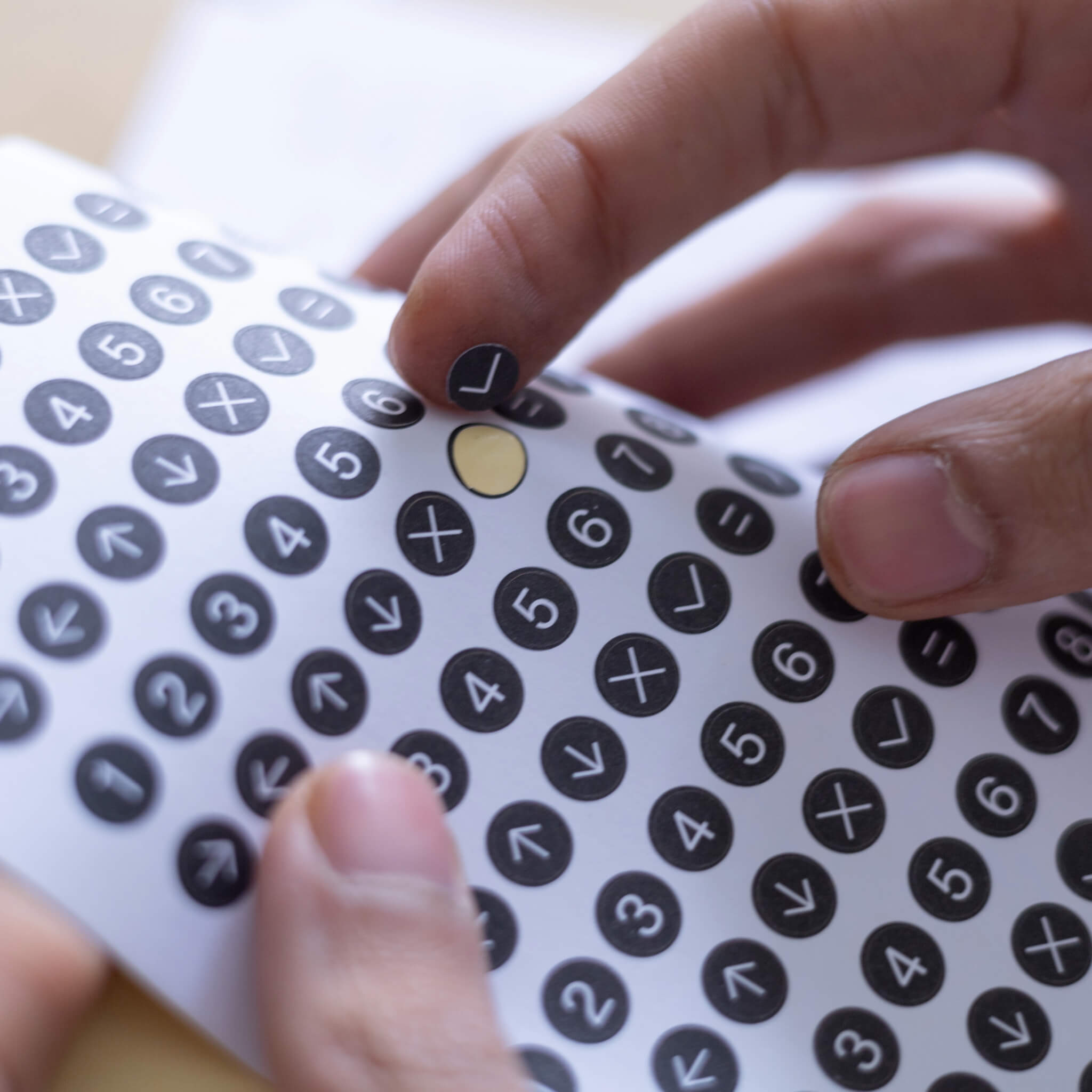 Detailed view of basenotes numeric planner stickers designed for marking dates and deadlines.
