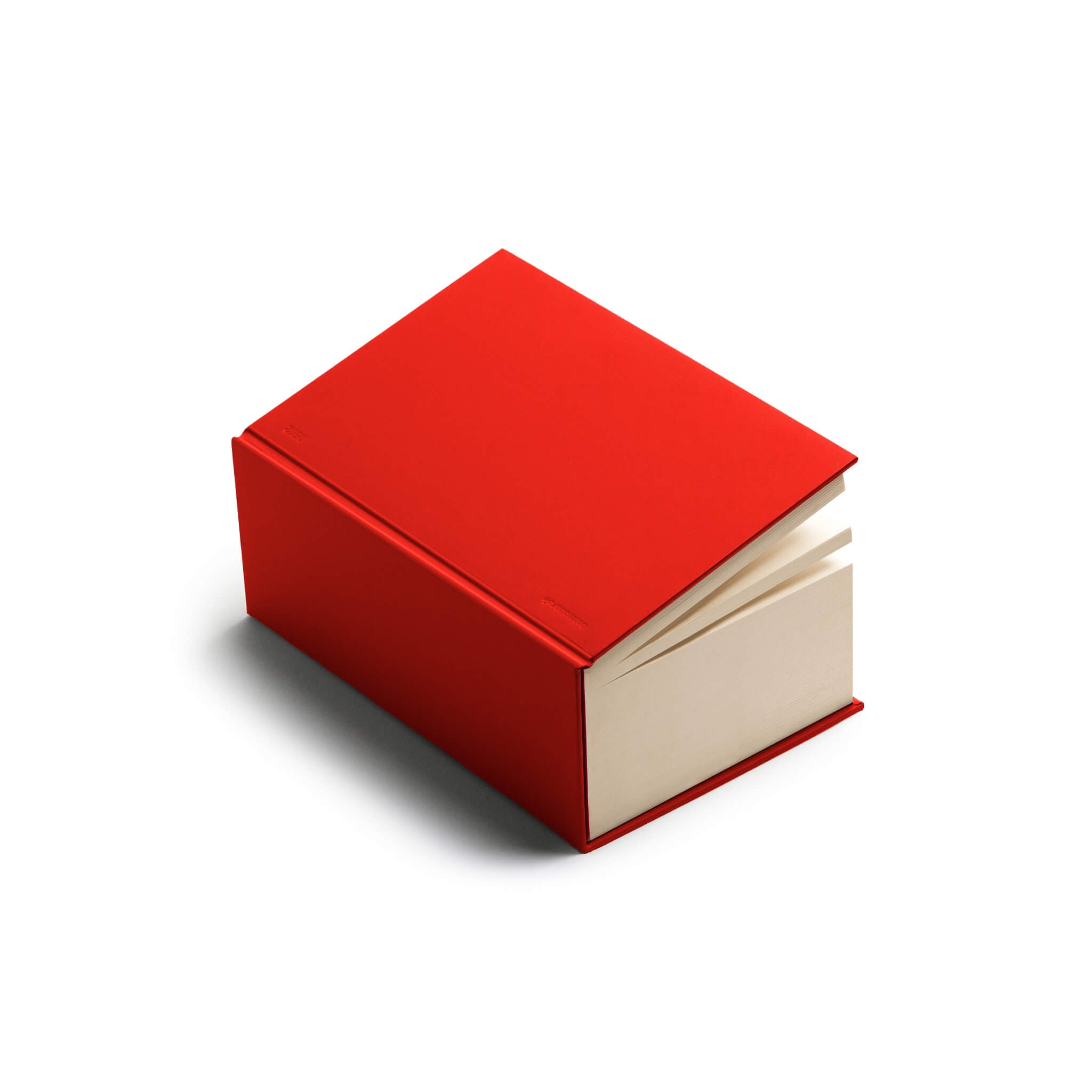 basenotes 0512 notebook in bold red hardcover with a hand-stitched spine. Features 1024 pages of FSC-certified bulky paper, perfect for daily notes and ideas.