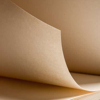 basenotes 0480-A5 Notebook with plain kraft paper, capturing the natural beige texture of the page.