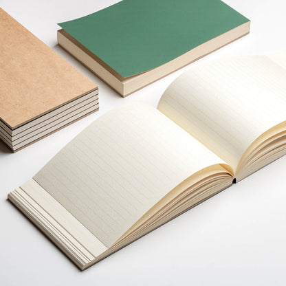 Open basenotes 0960 Notebook surrounded by other basenotes notebooks, showing ruled acid-free paper.