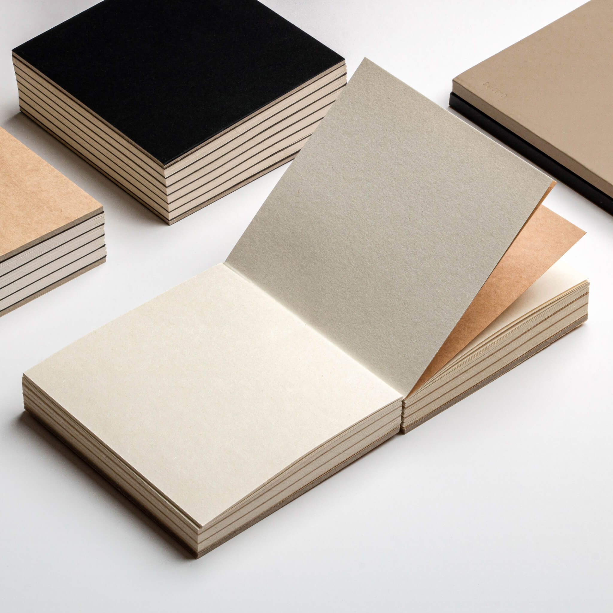 basenotes 1111 Paperbook open to show lay-flat binding and 127 GSM acid-free pages