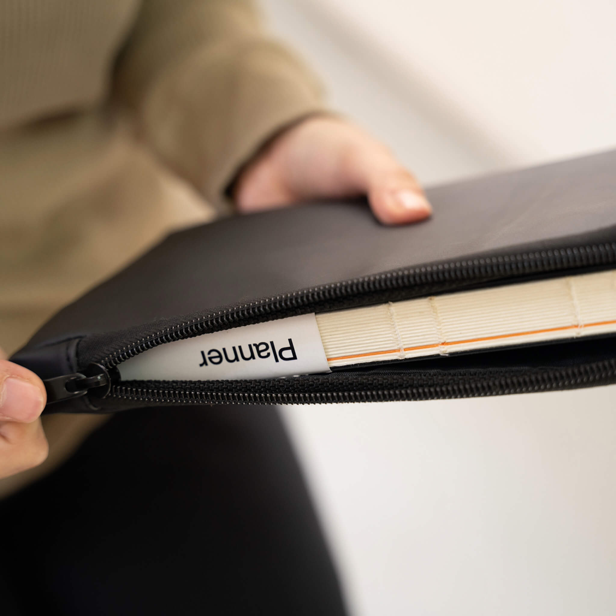 basenotes waterproof notebook cover zipped closed with notebook inside